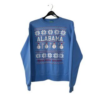 Champion Fleece Alabama Crewneck Women’s Large Blue Long Sleeve Holidays Sweater